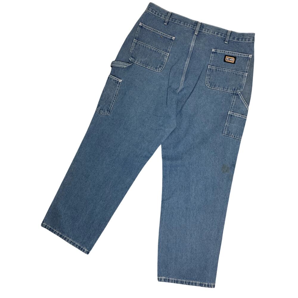 Big Smith Vintage Carpenter Jeans Men 38X30 Blue Work Relaxed Straight‎ Utility
